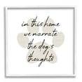thumbnail image 1 of Narrate Dog's Thoughts Funny Pet Typography Graphic Art White Framed Art Print Wall Art, 1 of 7