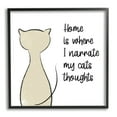 thumbnail image 1 of Narrate My Cats Thoughts Phrase Animals & Insects Graphic Art Black Framed Art Print Wall Art, 1 of 7