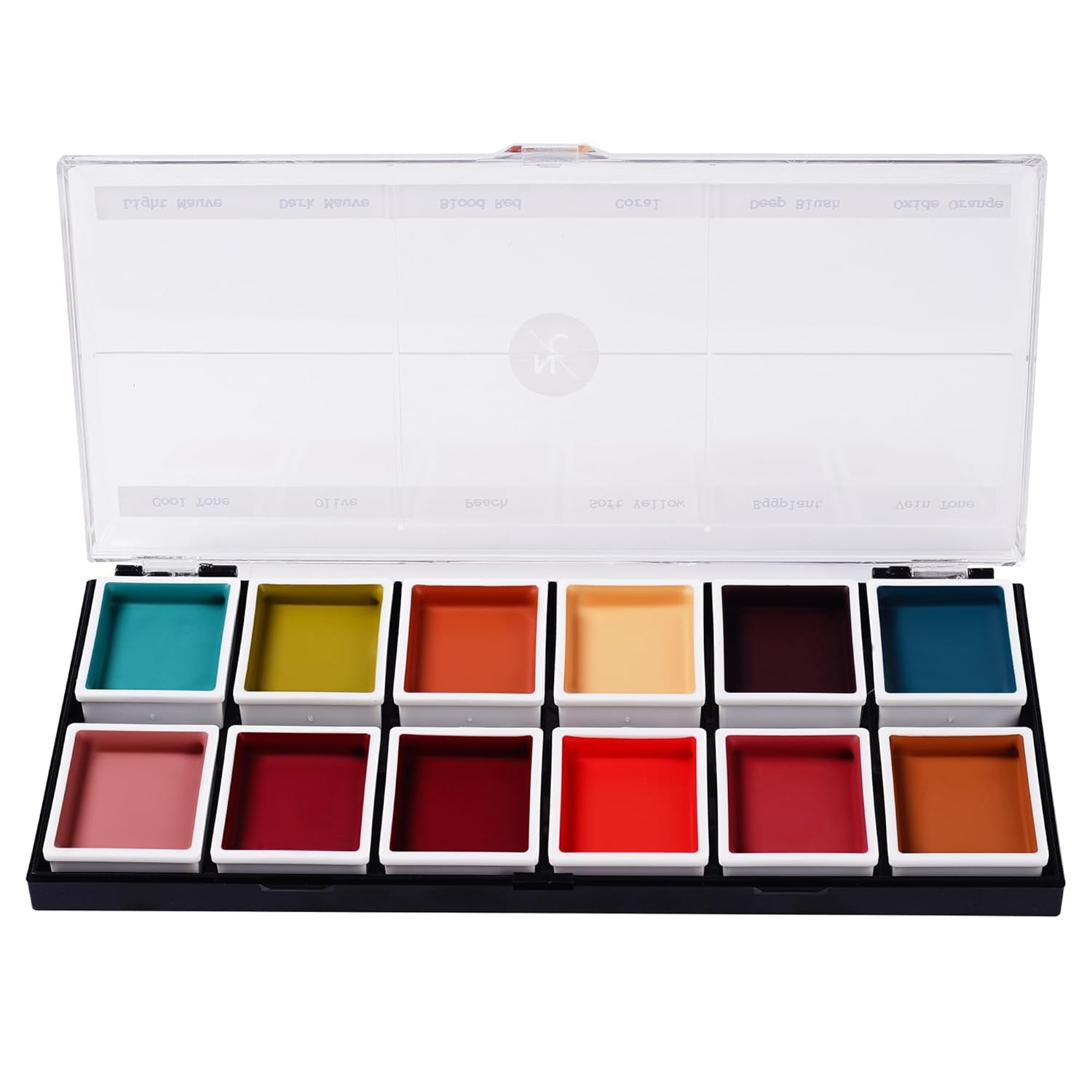 Narrative Cosmetics 12 Color Complexion Alcohol-Activated Palette, Professional Quick Drying Waterproof SFX Makeup, Tattoo Cover