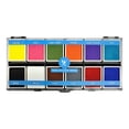 thumbnail image 1 of Narrative Cosmetics Primary Colors 12-Pan Palette - Vibrant Water-Activated Makeup for Face & Body Painting - Ideal for Cosplay, Theater & Artistic Makeup Creations, 1 of 9