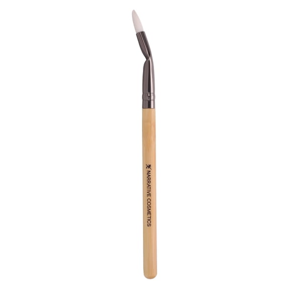 Narrative Cosmetics SFX Large Angled Adhesive Makeup Brush with Synthetic Bristles & Natural Bamboo Handles