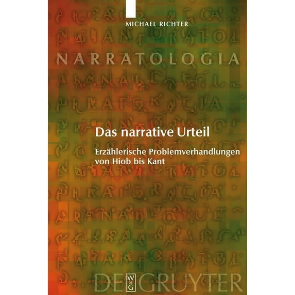 Narratologia Das narrative Urteil, Book 13, (Hardcover)