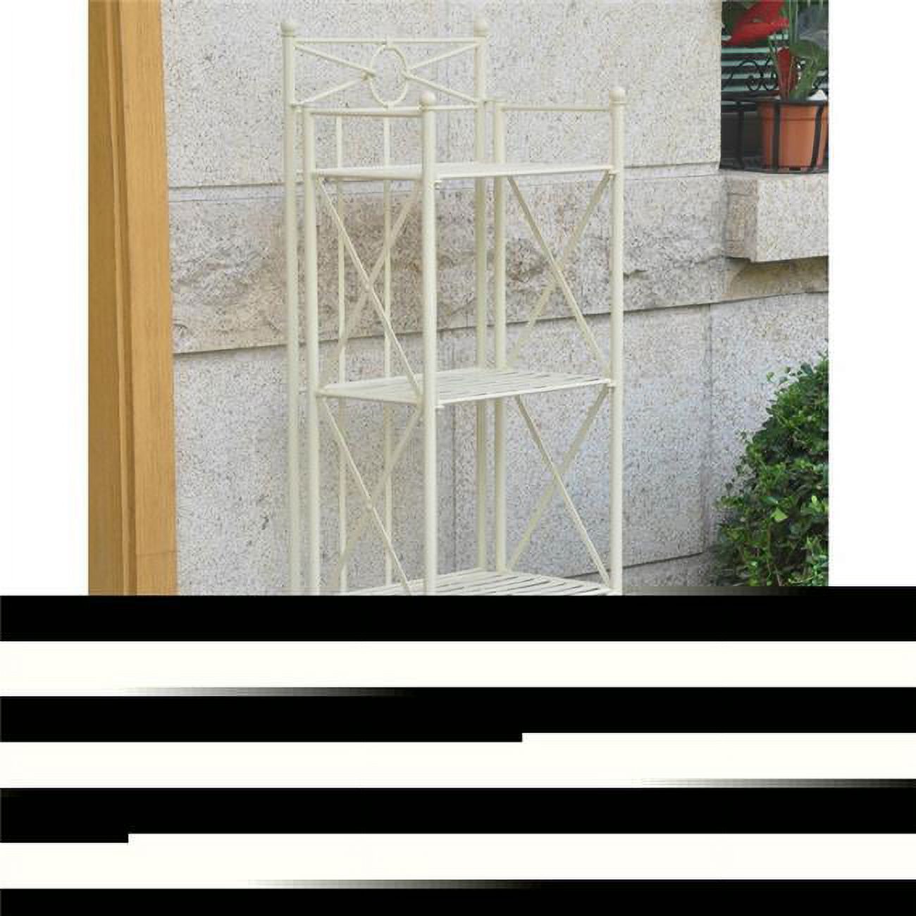 Narrow 4-Tier Iron Folding Bakers Rack, White - Walmart.com