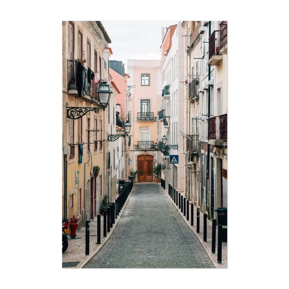Narrow Bairro Alto - Lisbon Portugal Photography Street Photography Architecture Vintage City Travel Poster Scenic Unframed Wall Art Print 4 x 6 inches