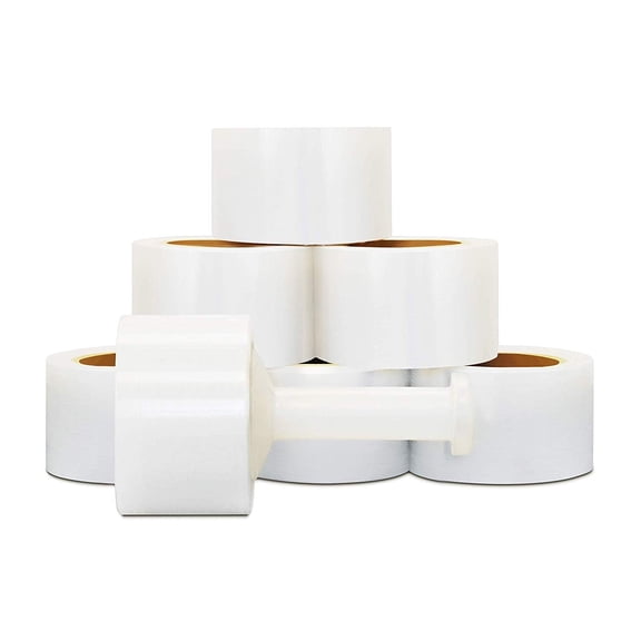 SSBM Cast Mini Hand Stretch Wrap with Handle 3" x 1000' 1296 Rolls 80 Gauge Clear Plastic Cling Shrink Film for Packing Moving Wrapping