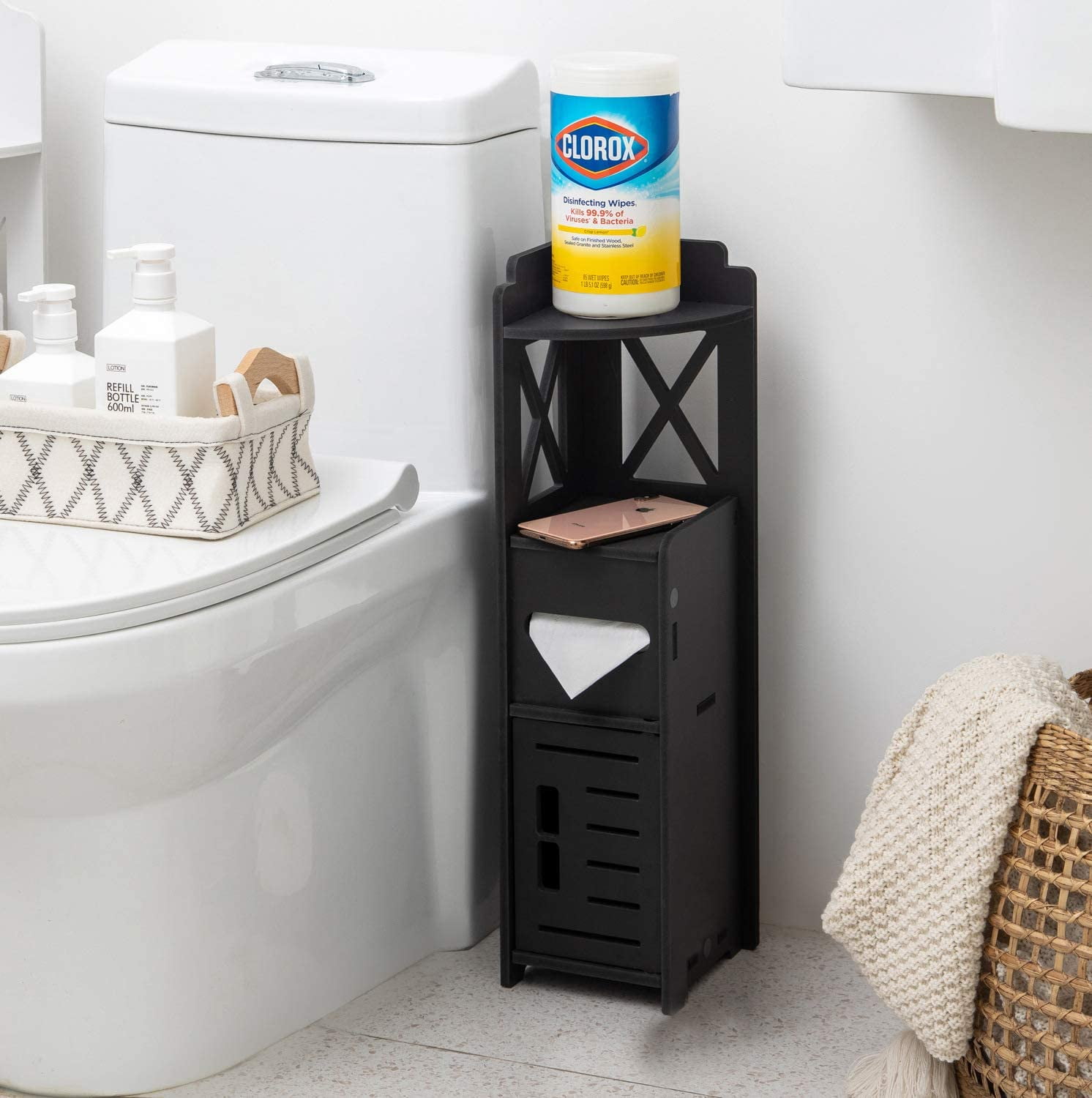 Narrow Bathroom Cabinet,Tiny Nightstand for Bedroom,Corner Bathroom ...
