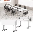 thumbnail image 1 of Narrow Conference Tables,Conference Room Tables with Wheels,Small Folding Conference Table for Office Training Meeting Seminar Classroom Home, 1 of 8