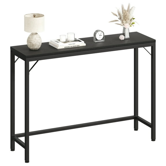 Narrow Console Table, 39.4" Behind Couch Table Sofa Table Entryway Table with Storage Shelf