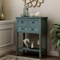 thumbnail image 1 of Harper & Bright Designs Narrow Console Table Entryway Table Slim Sofa Table with Three Storage Drawers and Bottom Shelf Wood Side Table for Living Room, 1 of 7