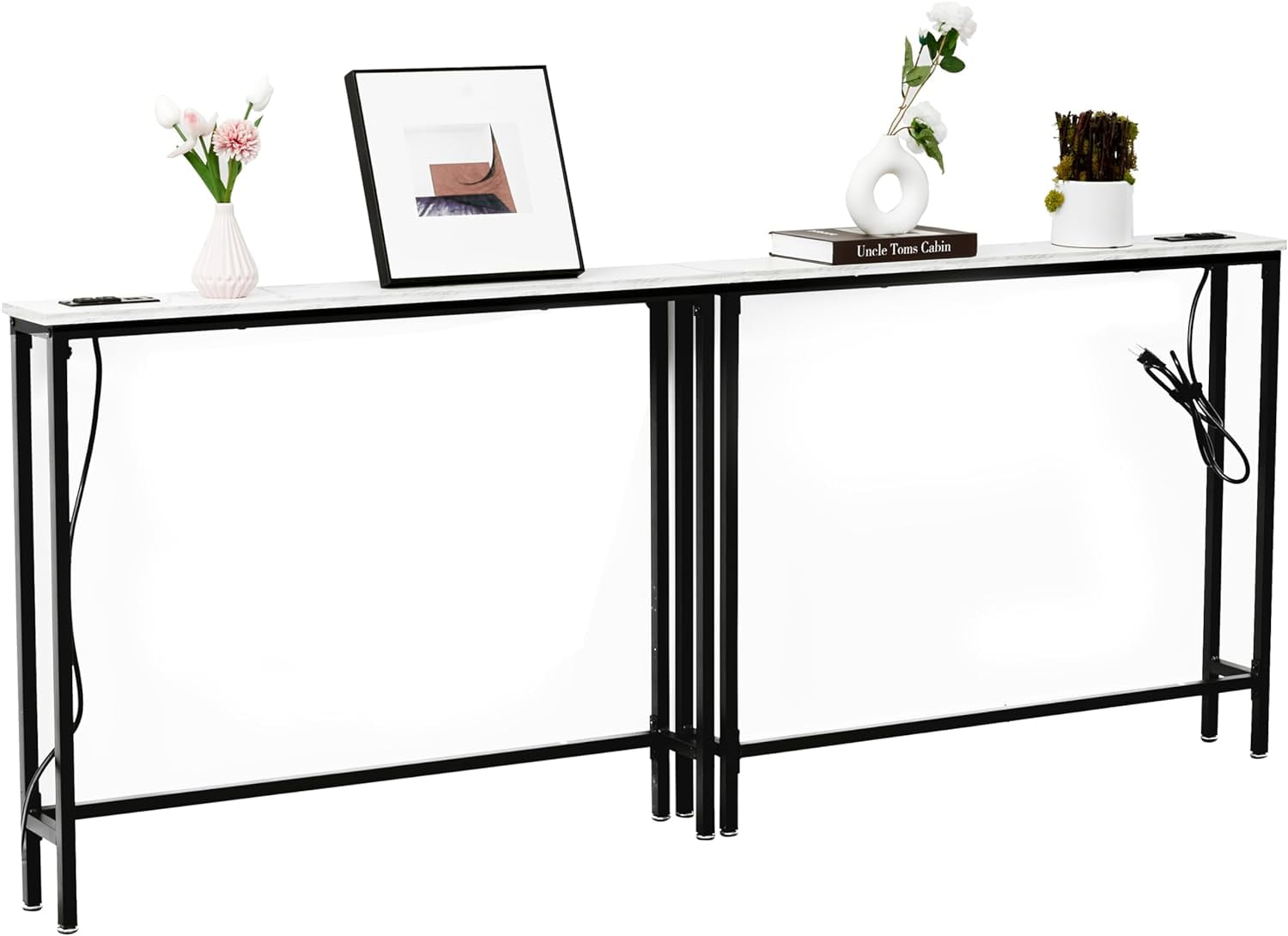 Narrow Console Table For Entryway 2 Piece Skinny Console Table With