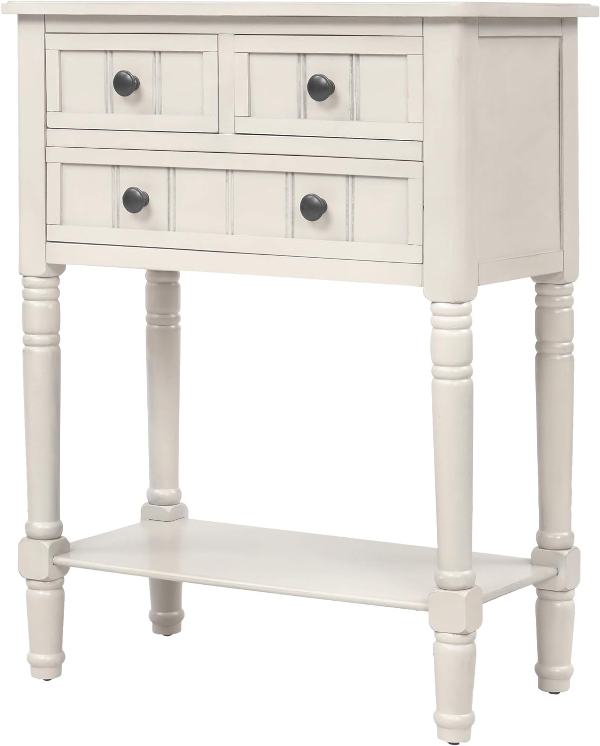 Narrow Console Table Slim Sofa Table With Three Drawers And Bottom