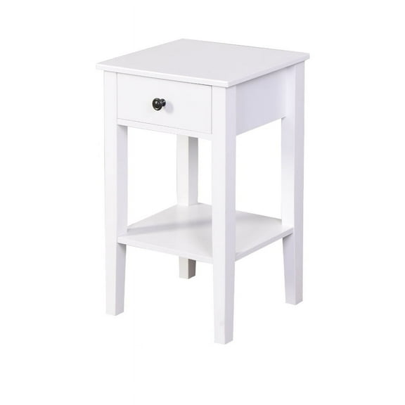 Narrow Console Table, Slim Sofa Table with Three Storage Drawers and Bottom Shelf (Ivory White)