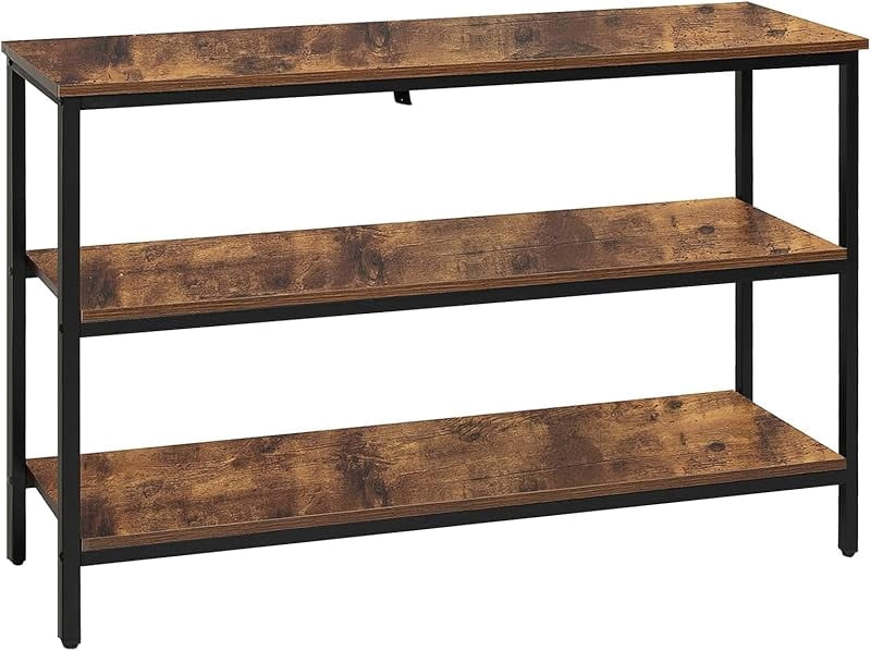 Narrow Console Table,Sofa Table with 3 Storage Shelves,Entryway Table