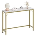 thumbnail image 1 of Narrow Console Table, Sofa Table, 39.4" Behind Couch Table Hallway Table for Entryway Living Room, Gold, 1 of 6