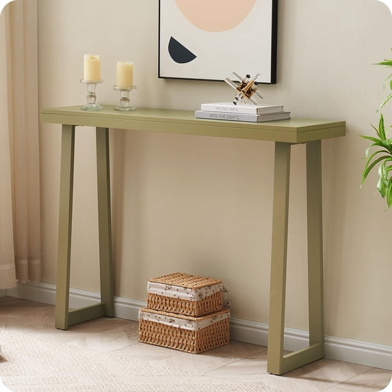 Table Plans Narrow Console Table Wood Entryway Sofa Table Modern Accent Table Lemon ...