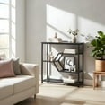 thumbnail image 1 of Narrow Console Table with Shelves - Modern Entryway & Living Room Decor, 1 of 8