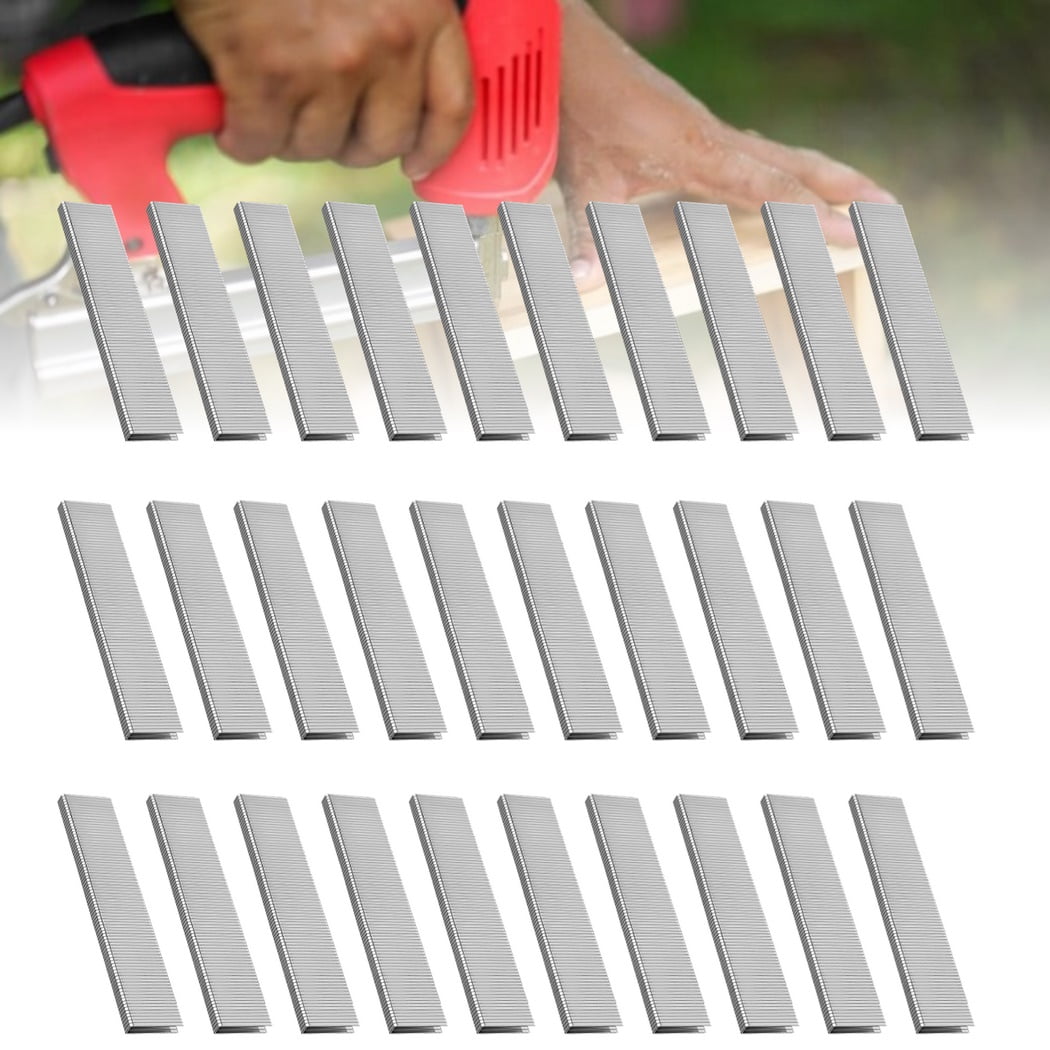 Narrow Crown Staples, 2400 Pcs 1/4 Crown Staples for 18 Gauge Staplers, Sturdy Carbon Steel