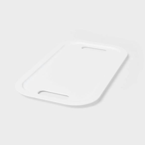 Narrow Decorative Plastic Lid White - Storage Bin Lid for 13" Cube System, Universal Placement