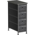thumbnail image 1 of Narrow Dresser Storage Tower with 4 Drawers, Slim Dresser Chest of Drawers with Steel Frame, Wood Top, Golden Knobs, for Bedroom, Bathroom, Small Spaces, Laundry, Closet,, 1 of 14