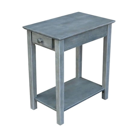 Narrow End Table, Heather Grey-Antique Washed