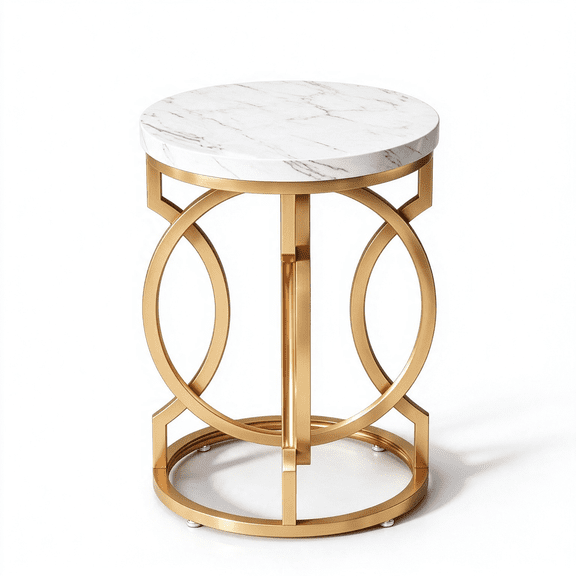 Narrow End Table, MDF Construction, Cross Fishtail Design for Living Room/Bedroom/Office as Side Table/Nightstand