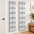 Narrow Over The Door Shoe Organizer, 12 Large Mesh Pockets Hanging Shoe ...