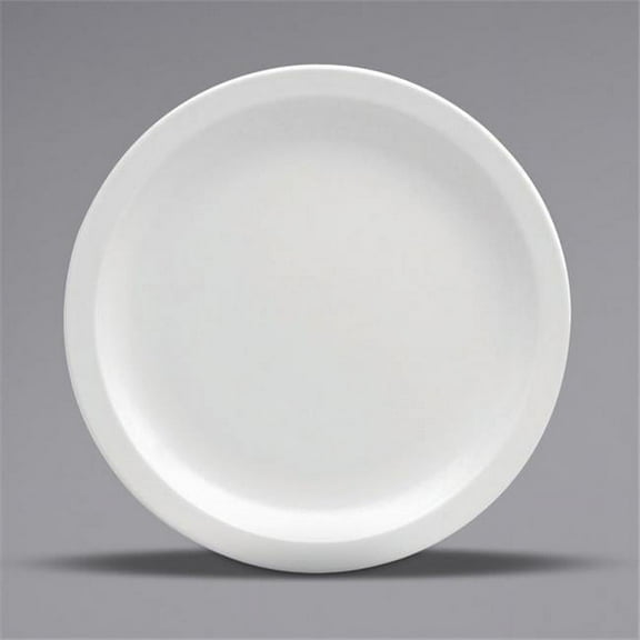 Narrow Rim Porcelain Plate, Cream White