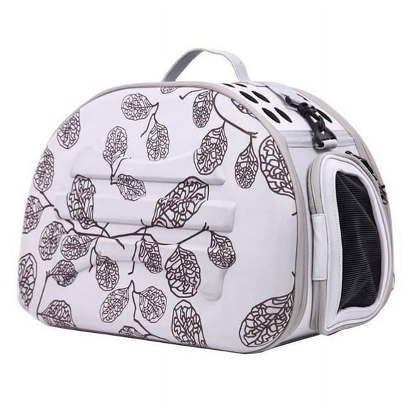 Narrow Shelled Lightweight Collapsible Military Grade Transportable Designer Pet Carrier, Gray - Medium