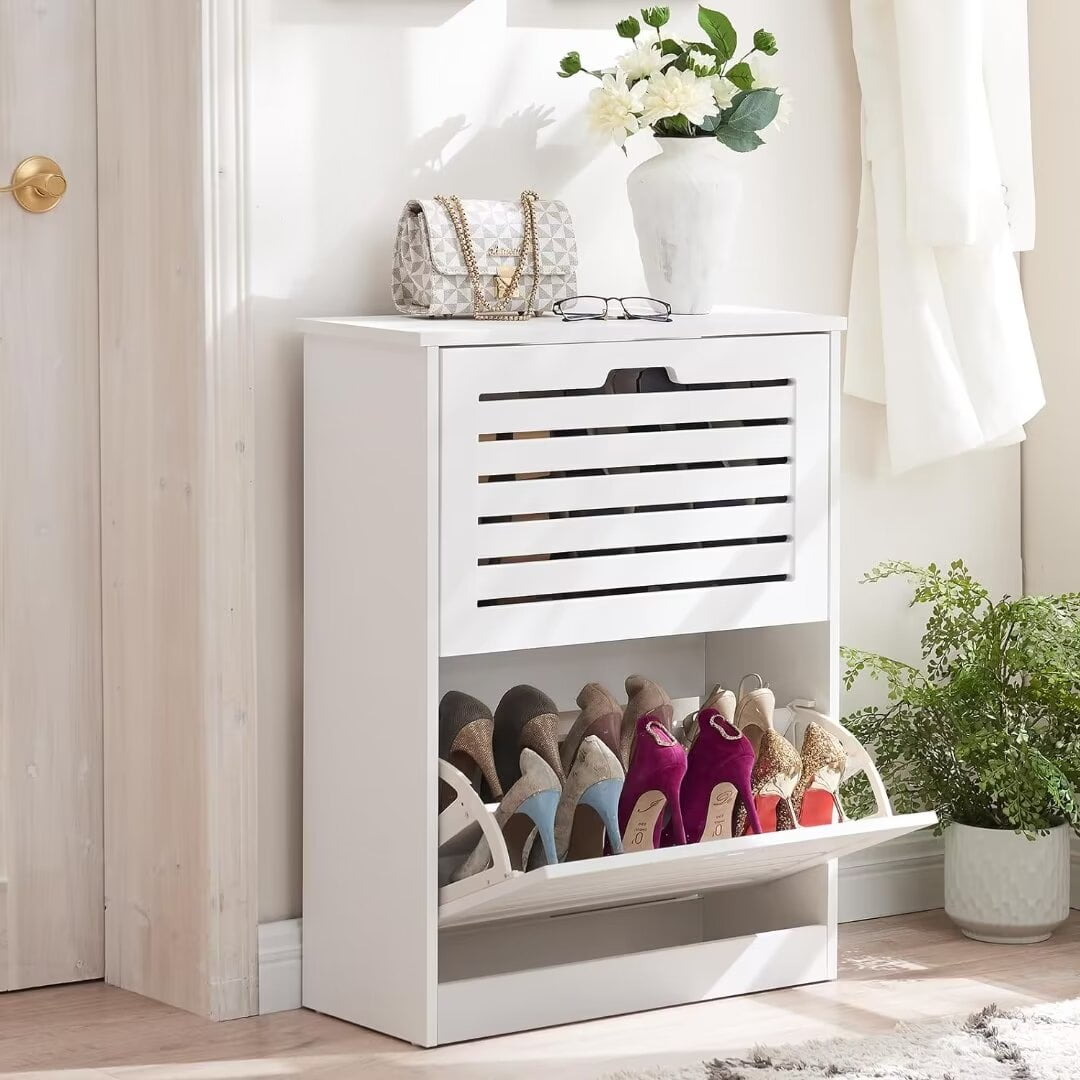Bergen two tier shoe cabinet hotsell