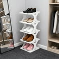 thumbnail image 1 of Narrow Shoe Rack for Entryway,Shoe Shelf Storage 4-10 Pairs of Shoes and Boots, Space Saving Corner Shoe Rack Organizer for Closet,Doorway,Garage, 1 of 6