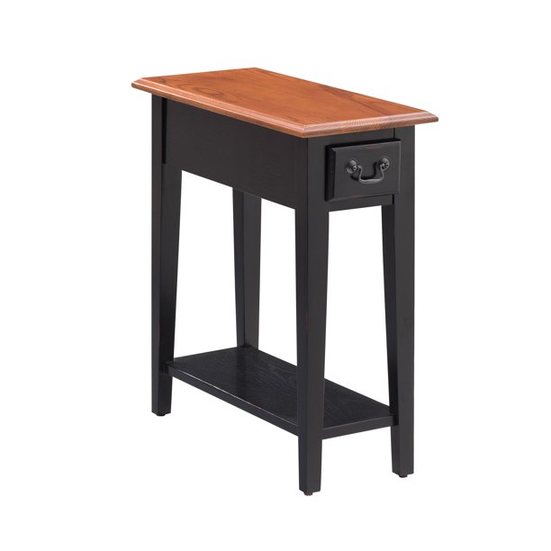 Narrow Side Table in Black