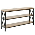 thumbnail image 1 of Narrow Sofa Side Table 55.1 Inches Three Tier Metal Frame Long Entryway Hallway Table for Living Room Bedroom, 1 of 6