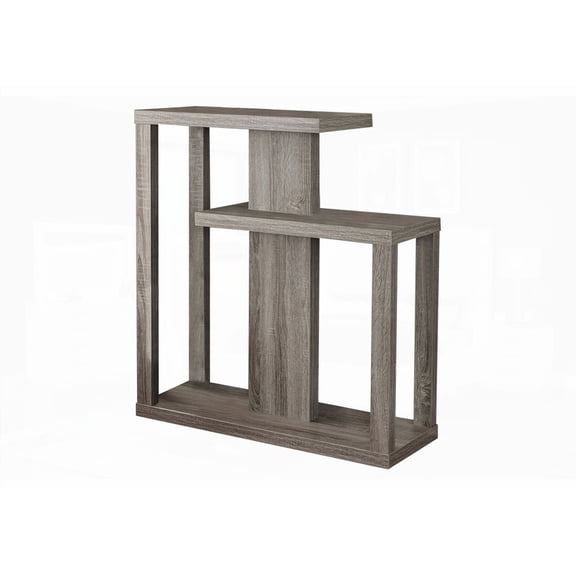Narrow Sofa or Hall Console Table - Brown Laminate Three Tiered Contemporary Design