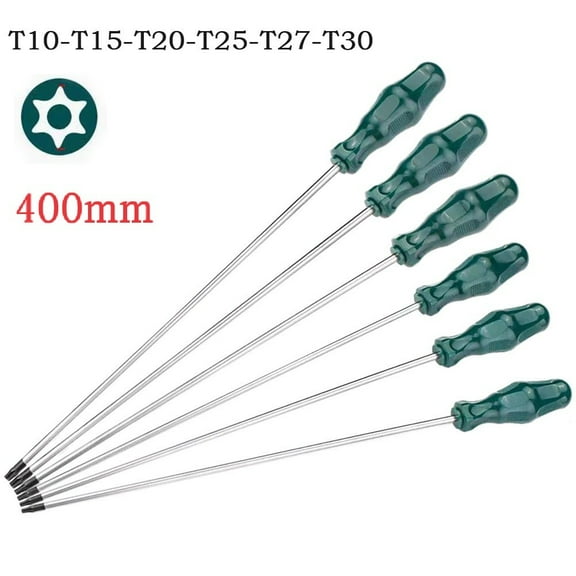 Narrow Spaces 400Mm Torx Screwdriver Lengthened Screwdriver 400Mm Length Ergonomic Handle Design Imported Material Magnetic Tip T 10 Fangkenuo