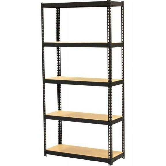 Narrow Steel Shelving, Black - 60 x 30 x 12 in.