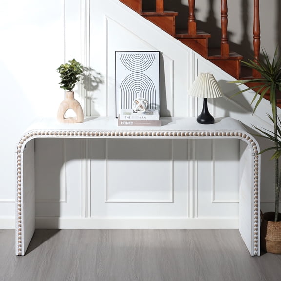 Narrow Structure / Decorate Entry or Living Room / Wash White Console