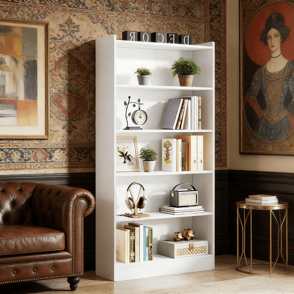 Narrow Tall 12 Cube Bookcase 6 Tier Open Shelf Storage Unit Per Cube Capacity Vertical or Horizontal Installation Option Space Saving Small Space Solution for Home Office Living Room Library