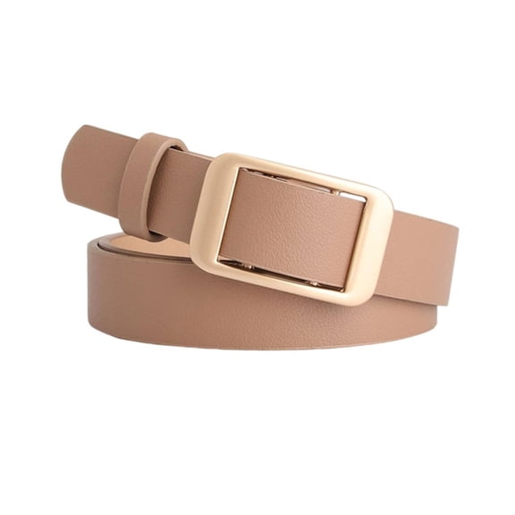 Narrow Waist Belt With Metallic Buckles Faux Strap For Jeans And Skirts