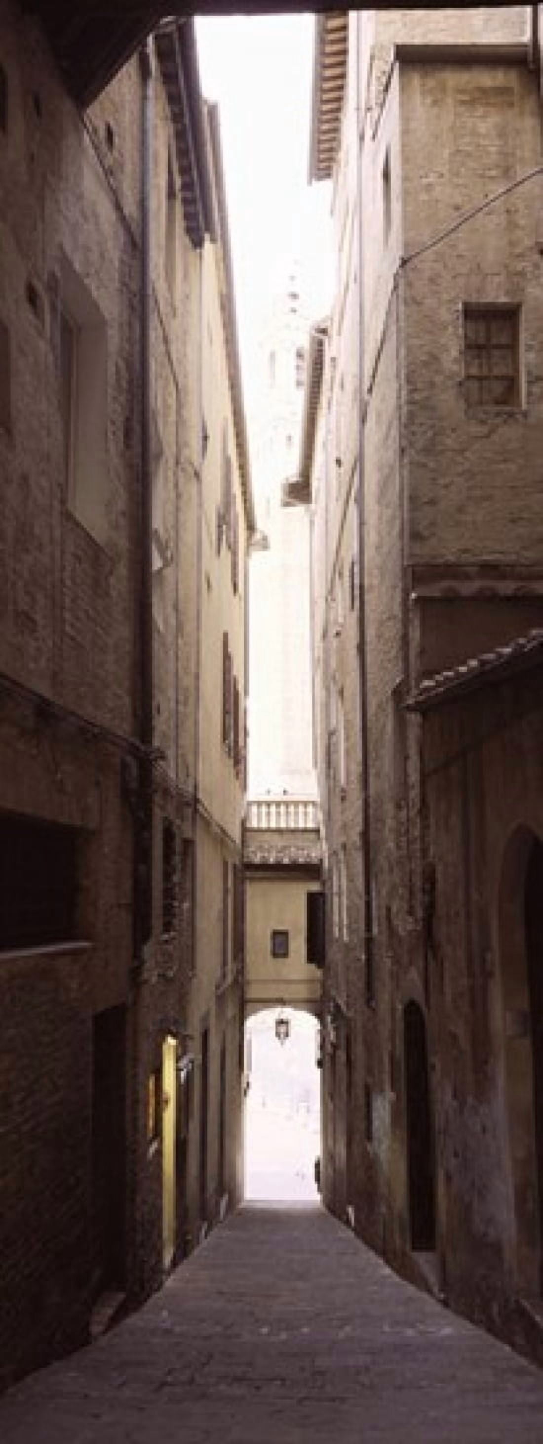 Narrow alley with old buildings Siena Siena Province Tuscany Italy Canvas Art - Panoramic Images (30 x 12)