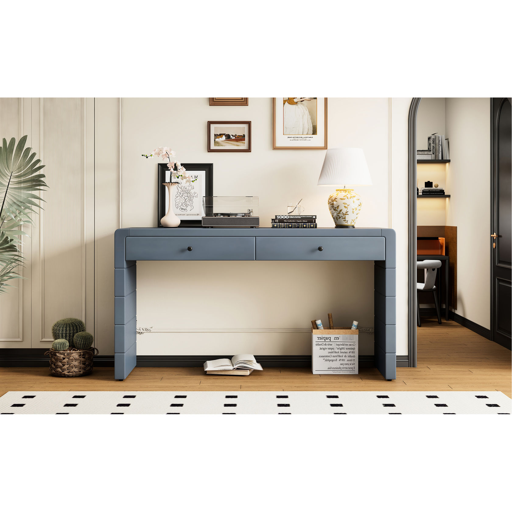 Narrow console table design | Store keys, photos and more | Create ...