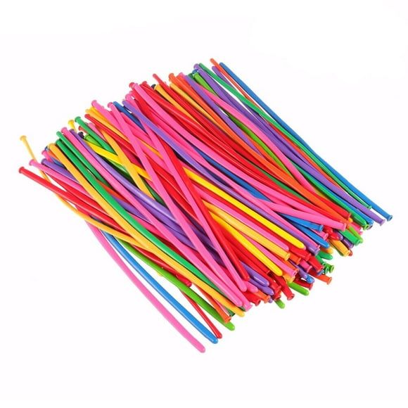 Narrster 100PCS Latex Twisting Balloons Balloons Assorted Color Long Balloons For Animal Shape Party Birthdays Clowns Weddings Decorations (Random Color) With Pump