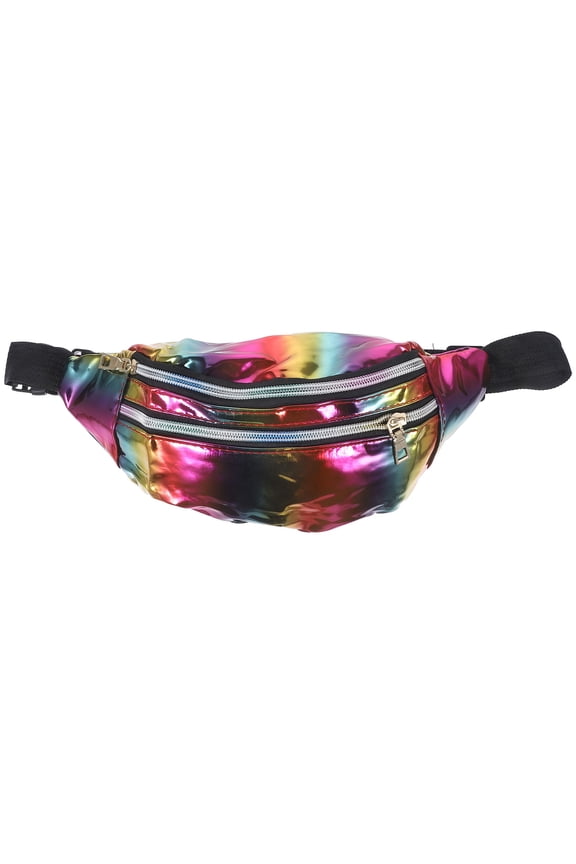 1PC Waterproof Fanny Pack Chic Casual Zipper Waist Bag for Traveling Outdoor Sports (Colorful)