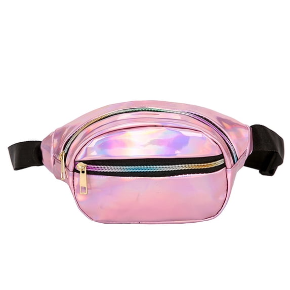 Narrster 1PC Waterproof Fanny Pack Chic Casual Zipper Waist Bag for Traveling Outdoor Sports (Pink)