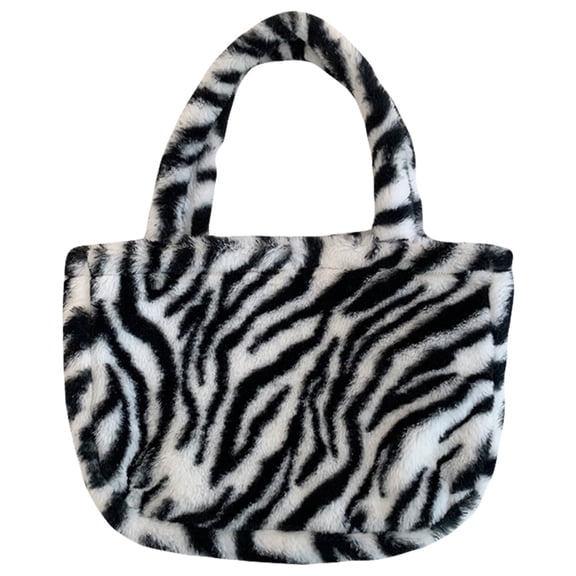 Narrster 1Pc Plush Shoulder Bag Women Underarm Pouch Magnetic Button Closure Pouch