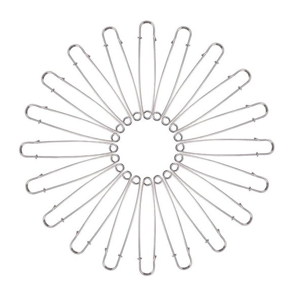 Narrster 20 Pcs Safety Extra Large Heavy Duty Safety Sewing Accessories Kit for Blankets Skirts Kilts Knitted Fabric (White)