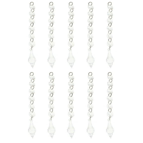 Narrster 20pcs Chandelier Gems Hanging Clear Ornaments Crystal Drops Window DIY Parts
