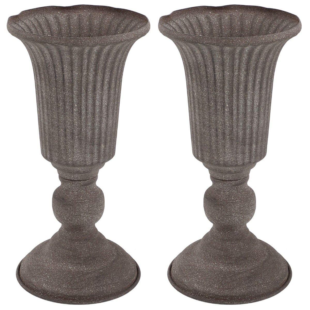 Narrster 2pcs Classic Garden Urn Planter Decorative Urn Planter Vintage Style Flower Pot Wedding Tabletop Decoration