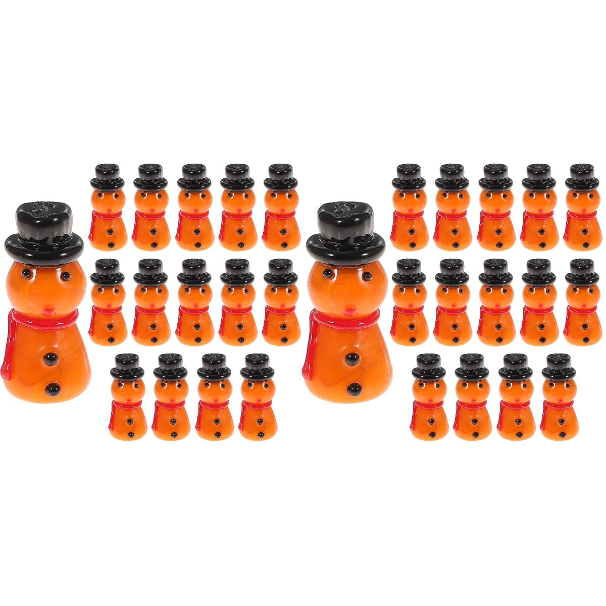 Narrster 30 Pcs Christmas Glass Beads Loose Beads DIY Jewelry Beads Random Style