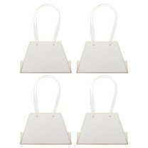Narrster 4pcs Flower Bouquet Gift Bags Paper Florist Plant Bouquet Bags with Handles