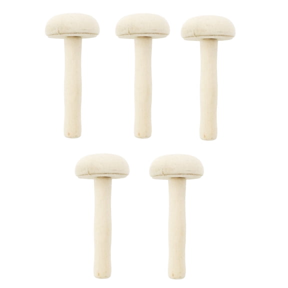 Narrster 5pcs Wooden Mushroom Roller Paper Printing Ink Rubbing Art Craft Printmaking Tool